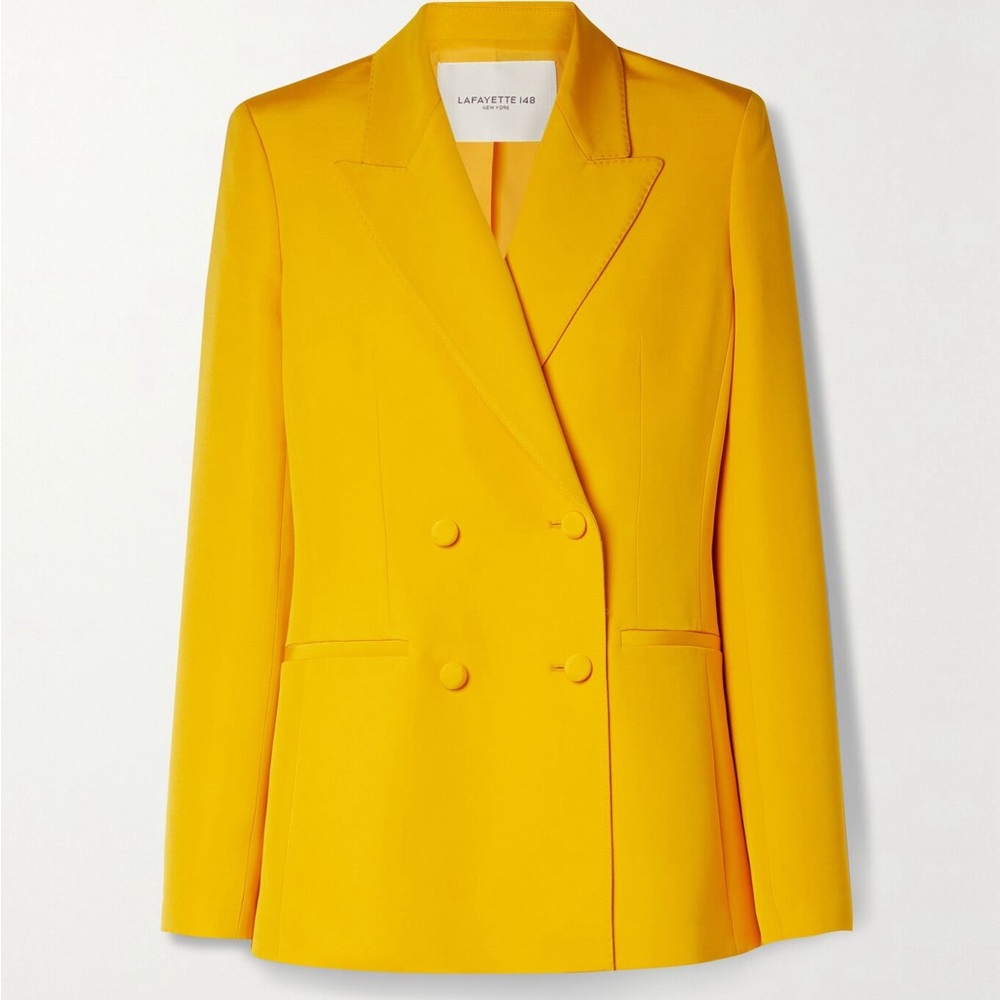 Lafayette 148 New York Double-breasted wool and silk-blend blazer